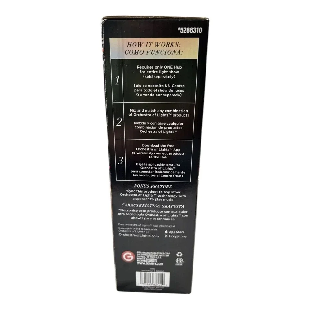 Gemmy Orchestra of‎ Lights 24-Count Multi-function LED Plug-In Christmas Icicle